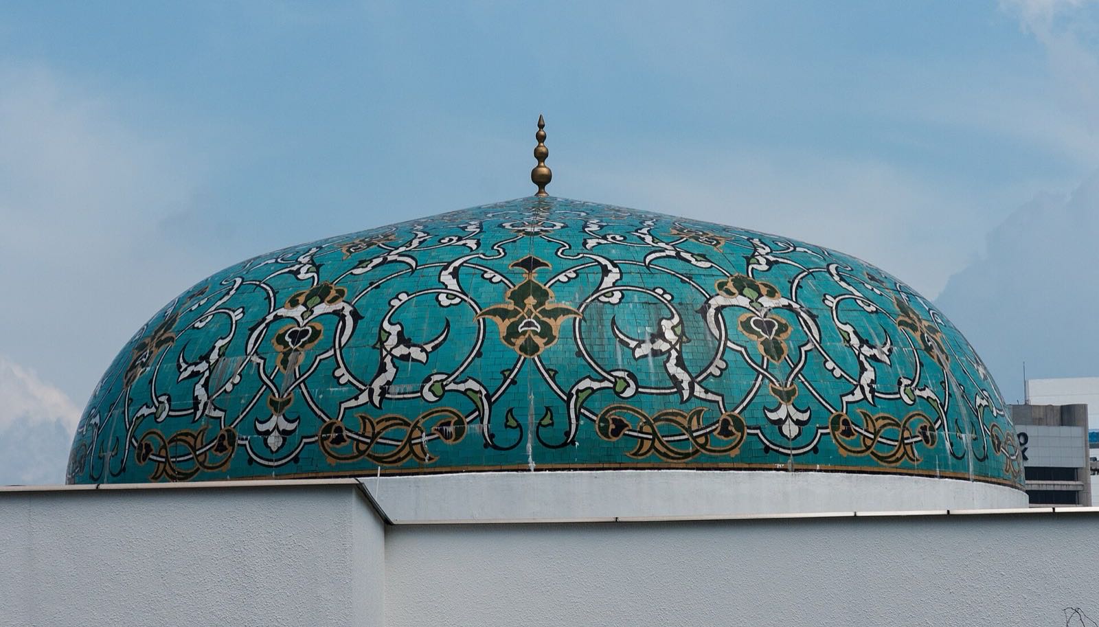 One of the turquoise tiled domes of the Islamic Arts Museum Malaysia.