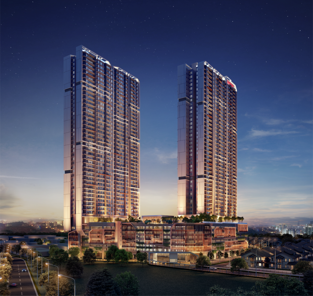 Sunway Flora Residences biophilic design Bukit Jalil with linear park
