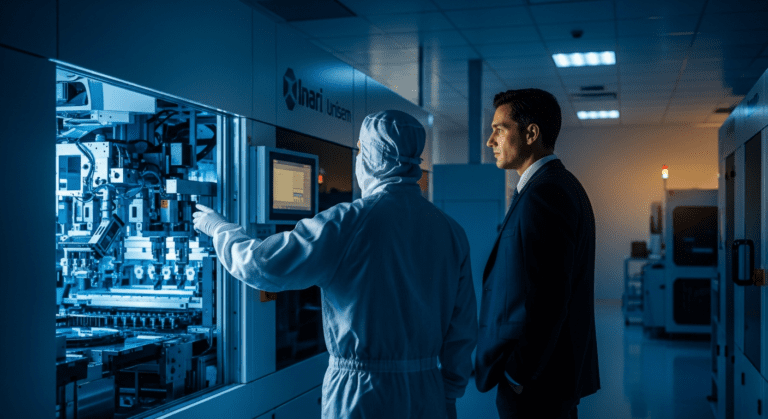 Professional illustration depicting the US-China Trade War Impact on Malaysia Tech, analyzing market shifts and industry challenges.